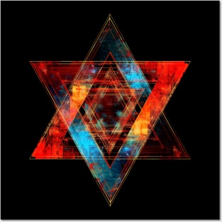 Star Of David Abstract Posters and Art